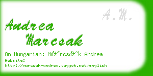 andrea marcsak business card